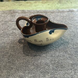 Vintage made in England hand painted candle stick holder